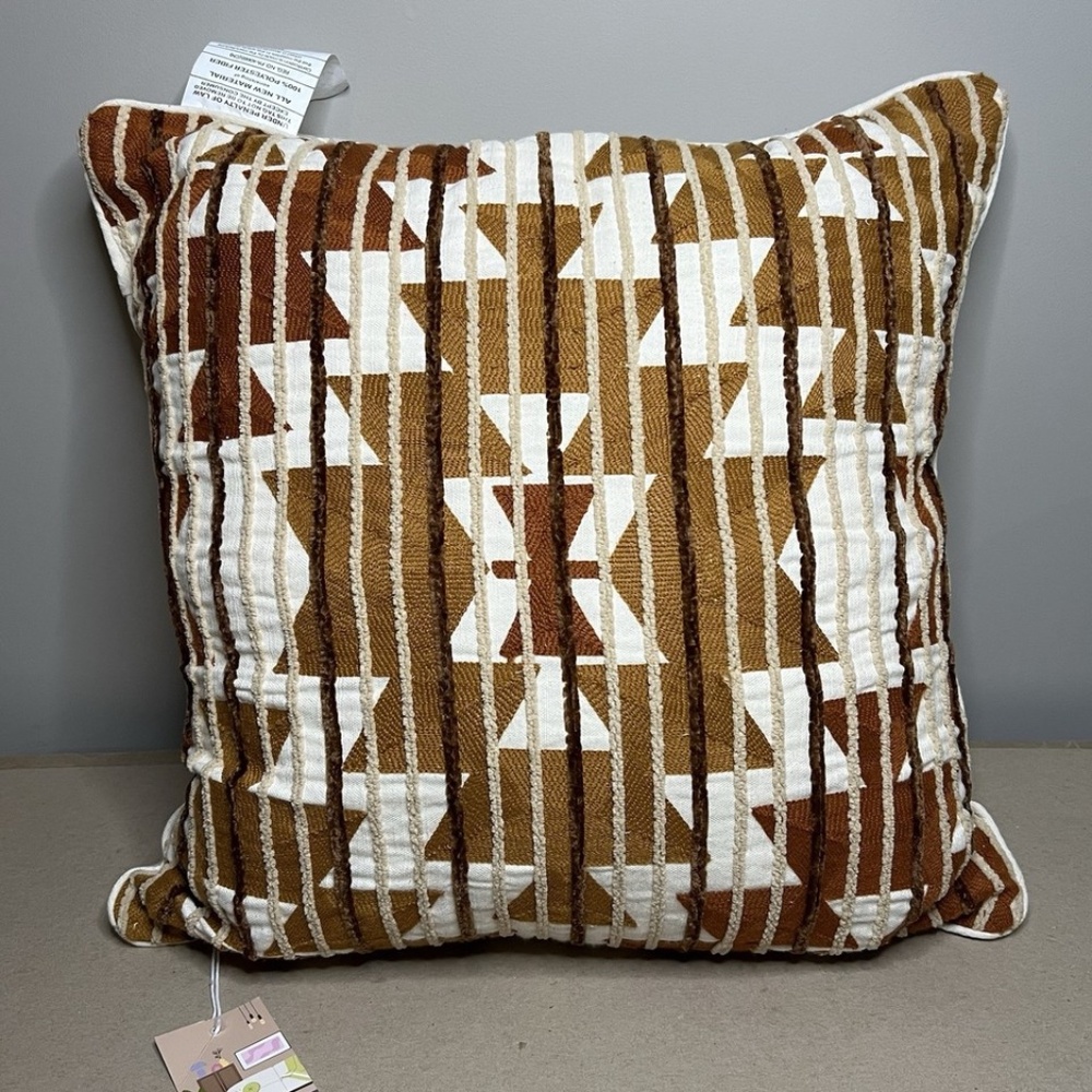 Coveted Home Square Pillow 18x18 Aztec Navajo Southwestern Pattern Home Decor
